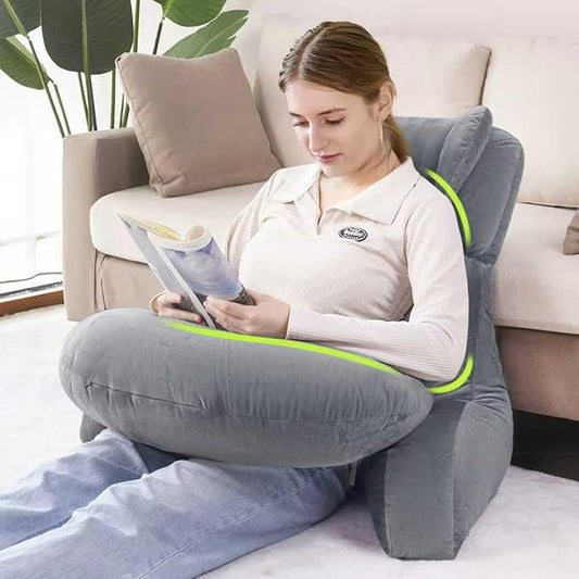 AS AWESLING Reading Pillow & Lap Pillow for Gaming, Back Cushion for Bed Sitting Up, Backrest Pillow for Sitting in Bed, Couch or Floor