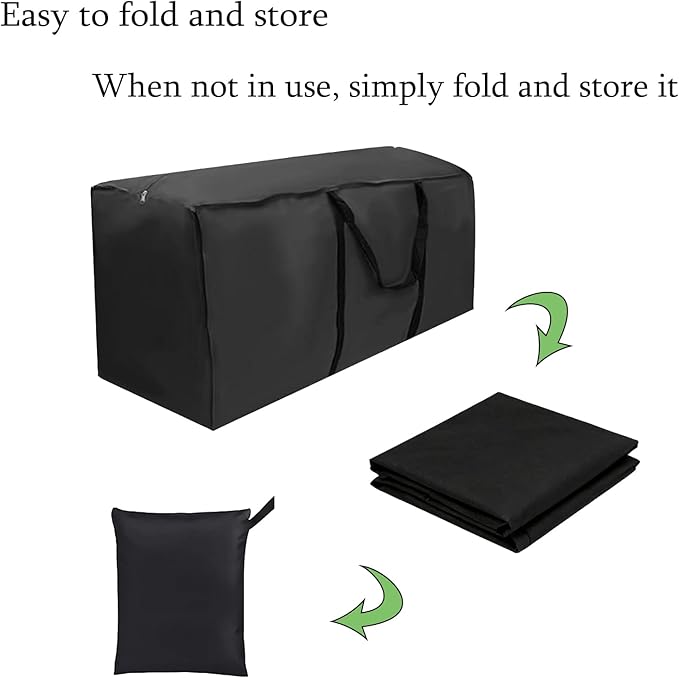 68" Waterproof Outdoor Cushion Storage Bag,Large Patio Furniture Cover with Zipper&Handles-Heavy Duty 68x30x20 Inch for Pillow,Christmas Tree,Table,Pool&Garden Outdoor Storage
