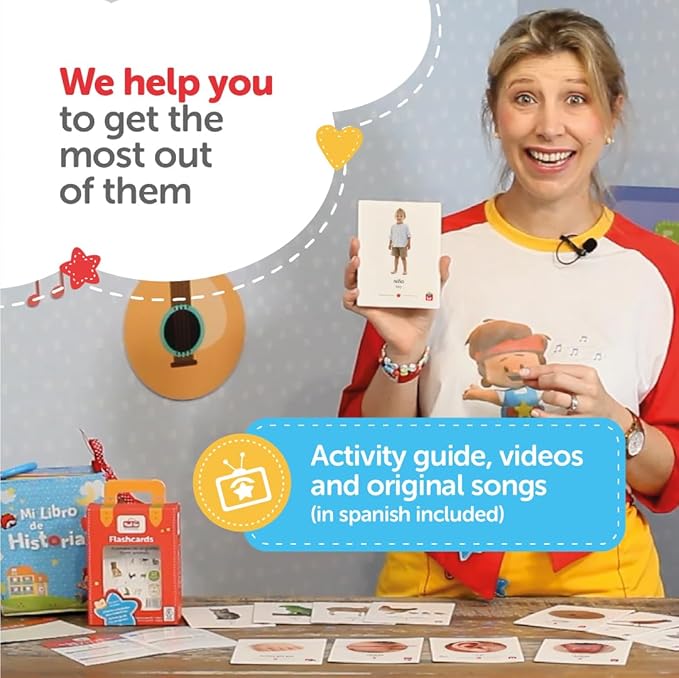 Tool-be Bilingual Flash Cards for Babies and Toddlers, with 35 Real Photos of Body Parts, Spanish-English Educational Toys, Sight Words Flash Cards, Ages 6 Months to 6 Years