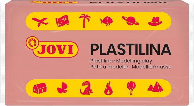Jovi - Reusable and Non-Drying Modeling Clay, 30 Peach Plasticine Bars, 1.75 oz Each, Non-Toxic and Glute-Free, Perfect for Arts & Crafts Projects