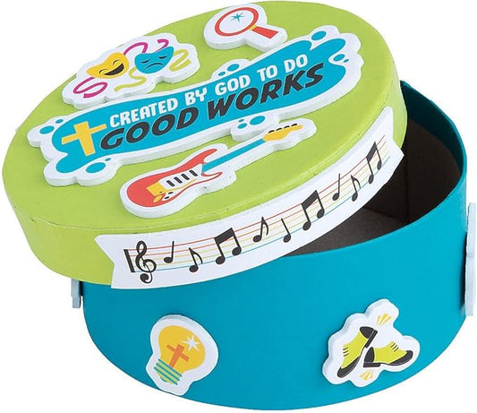 Fun Express Studio VBS Prayer Box Craft Kit - VBS Vacation Bible School Supplies/Decor - Makes 12