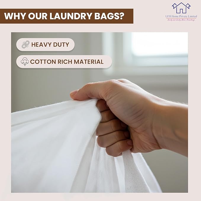 LFH Home Cotton Canvas Extra Large Laundry Bag with Handle, Heavy Duty Drawstring Closure Washable Laundry Bags School Travel, Home, Hotel, College Dorm, Organizer Sack, Toys 28x40-White Thanks Giving