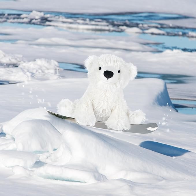 Warming Polar Bear Stuffed Animal, Microwavable Heating Pad for Soothing & Stress Relief, Stuffed Bears Plush Toys with Lavender Scent, Plushies White Bear Gifts Kids & Adults