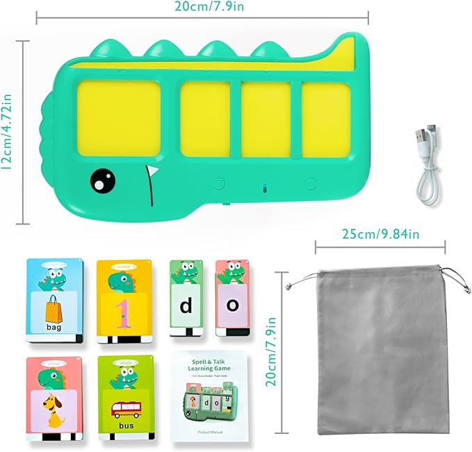 Talking Flash Cards for Toddlers Learning: Alphabet Learning Toys - Matching Spelling Games with 224 Sight Words - Montessori Toys for 3 4 5 6 Years Old Kids
