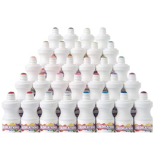 Colorations - COLORMRK Washable Chubbie Marker Classroom Pack Classroom Supplies for Arts and Crafts Multicolor Variety Pack (Pack of 30)
