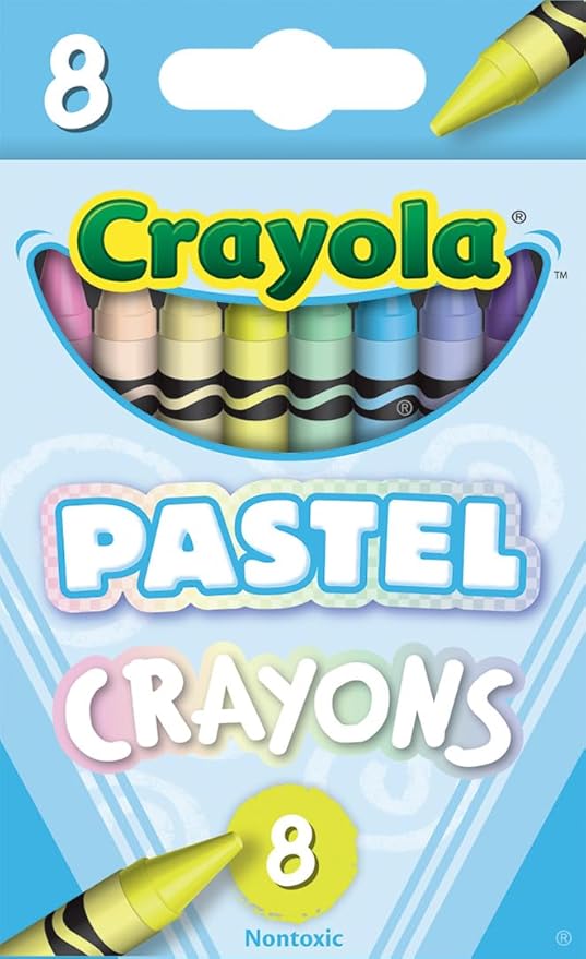 Crayola Pastel Crayons (24 ct), Specialty Crayons for Kids, Art Supplies, Pair with Coloring Books, Gift for Kids, Ages 3, 4, 5