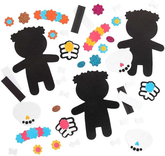 Fun Express Day of The Dead Magnet CK-12 - Craft Kits - 12 Pieces
