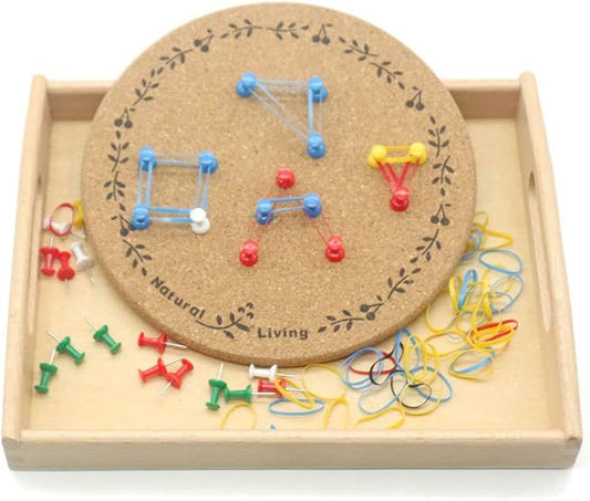 DANNI Montessori Practical Life Material Hammer and Nails Set with Wooden Tray Montessori Educational Wooden Toys for Children (2)