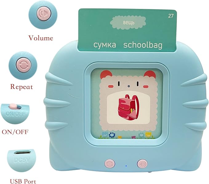 Russian English Taking Flash Cards 112 PCS, Teach & Learn Basic Russian Alphabet Words for Children, Bilingual Early Learning & Easy Teaching Russian Books for Kids