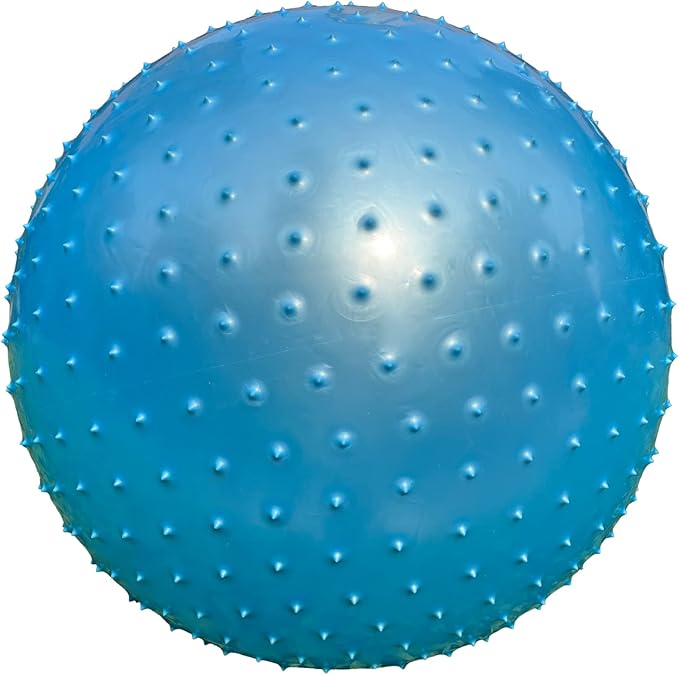 Large Sensory Massage Ball for Kids, 33.5" 85CM Bouncy Exercise Ball for Toddlers, Big Inflatable Ball with Tactile Spikes, Outdoor Ball Pool Ball Yoga Ball, Large Beach Ball (1 SET Bluish Gray BALL)