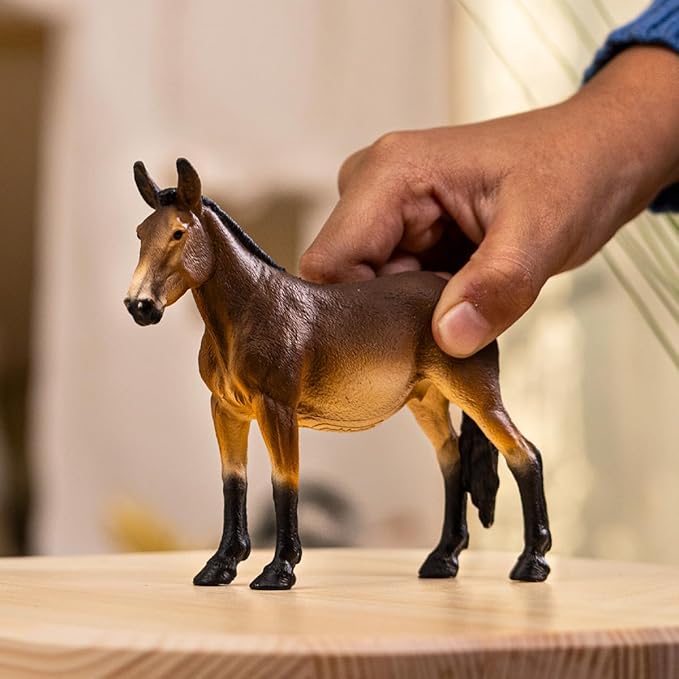 Schleich Farm World - Large 5" Mule Toy for Kids. Realistic, Hand-Painted Farm Animal Toys for Boys and Girls. Fun Educational Figure for Screen-Free, Imaginative Learning for Children Ages 3+ 14887