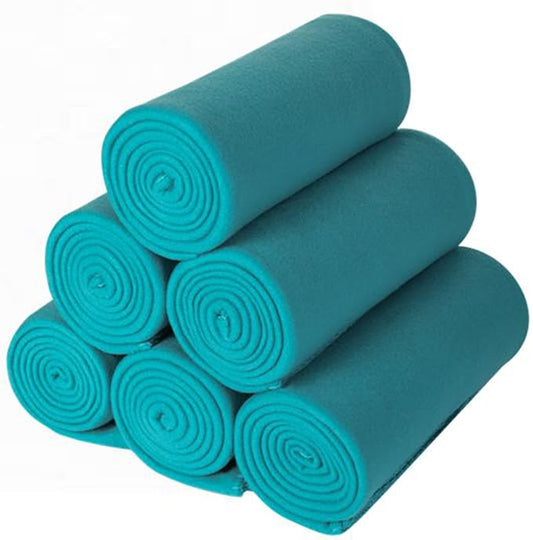 CAI TENG Fleece Throw Blanket Blankets Bulk for Couch Lightweight Warm Soft Cozy Kids Blanket Bulk 50 x 60 inch Fleece Fabric Yard Solid for Bed Sofa Travel Gifts Outdoor Blue 6 Pack