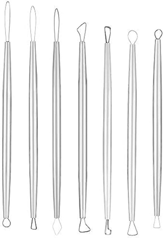 Ceramic Pottery & Clay Ribbon Sculpting Tool Kit (Set of 7)