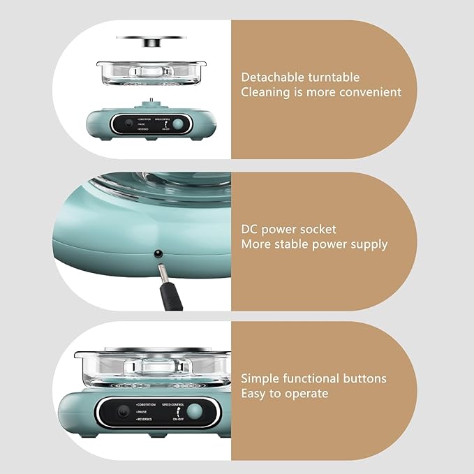 BIYQFCR Mini Pottery Wheel - 4.7Inch Rotating Electric Pottery Wheel, Pottery Wheel for Adults,Comes with 8Plastic Tools and 6Clay Sets,Suitable for Kids,Teenagers and Adults Beginners Craft Clay Kit