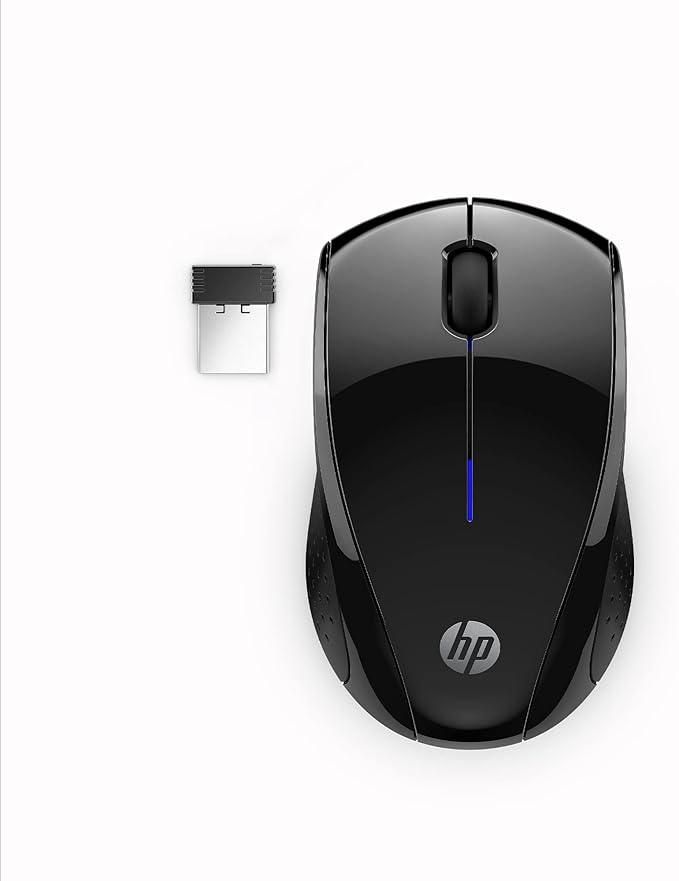 HP X3000 G2 Wireless Mouse - Ambidextrous 3-Button Control, & Scroll Wheel - Multi-Surface Technology, 1600 DPI Optical Sensor - Win, Chrome, Mac OS - Up to 15-Month Battery Life (‎28Y30AA#ABA, Black)