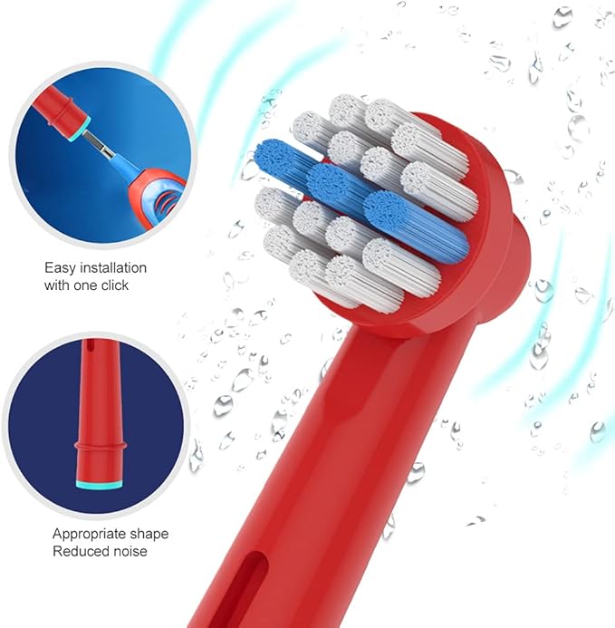 8pcs Kids Toothbrush Replacement Heads Compatible with Oral B Electric Toothbrush, Soft Bristles and Small Heads for Sensitive Teeth and Gum of The Kids