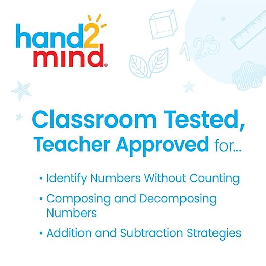 hand2mind Mini 20 Bead Wooden Rekenrek Class Set, Abacus for Kids Math & 20 Bead Wooden Sensory Rekenrek, Abacus for Kids Math, Math Manipulatives Kindergarten