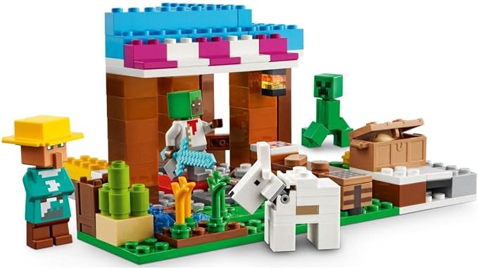 LEGO® Minecraft® The Bakery 21184 Building Kit; Fun Gaming Toy with a Villager and a Creeper™;for Kids Aged 8+