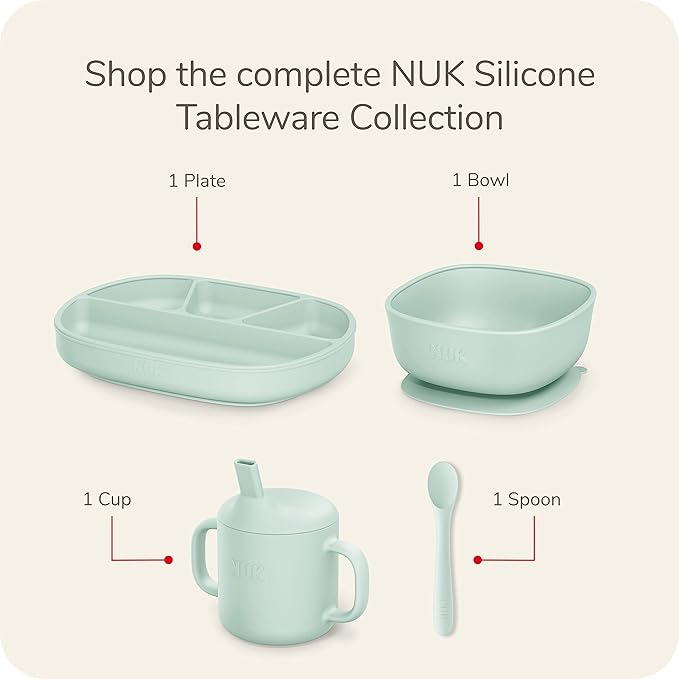 NUK Silicone Baby Straw Cup, Easy to Grip & Drink, Dishwasher-Safe, BPA-Free, Pack of 1
