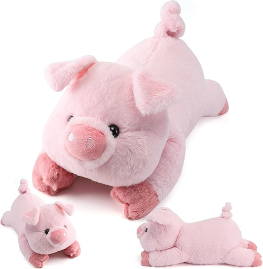 Pig Weighted Stuffed Animals - 28 Inch 5.0 Pounds Weighted Plushies Pig - Large Plush Stuffed Animals Pillow - Cute Plush Toys Gifts for Kids & Adults