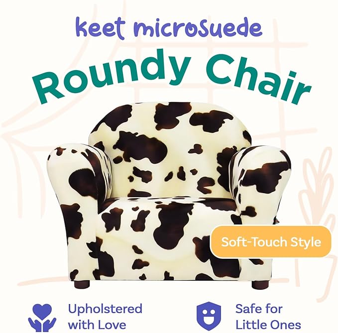 Keet Microsuede Children's Chair, Roundy, Pony
