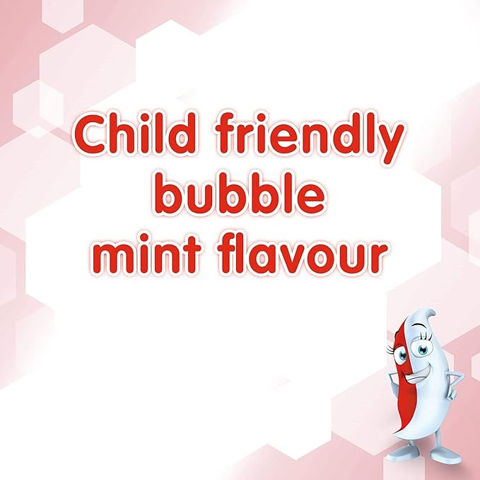 Aquafresh Kids Fluoride Toothpaste Bubble Mint Pump - 4.6 oz, Pack of 4