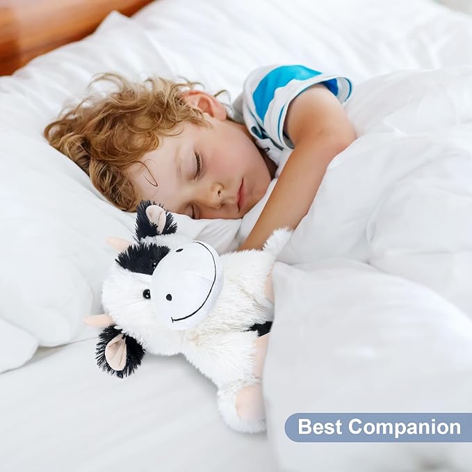 Heatable & Coolable Cow Stuffed Animal, Heated Stuffed Animals Heating Pad for Soothing & Relaxation, Lavender Scent Cow Plush for Stress Discomfort, Cows Gift for Kid & Aldult, Dairy Cattle