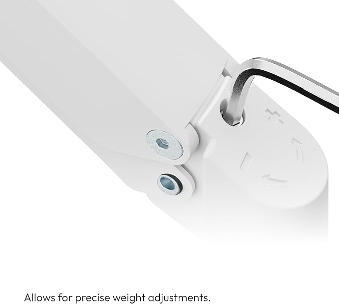 Pixio PS2S Titan White Ultrawide Mega Heavy-Duty Premium Single Monitor Arm Stand fits up to 57 inch Monitors Holds up to 59.4lbs VESA Compatible Integrated Cable Management