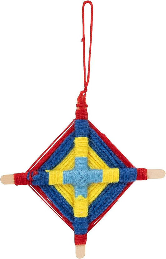 Fun Express God’s Eye Yarn Craft Kit - Craft Kits - 12 Pieces