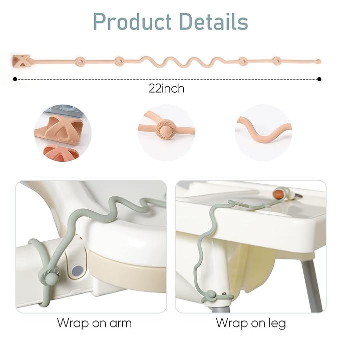 Toddler Utensils，Silicone Stretch Lids for Fork and Spoon,Holder Strap Food Grade Silicone Keep Fork and Spoon Off The Floor Great for Baby and Kids Dishwasher Safe(Green and Blue)