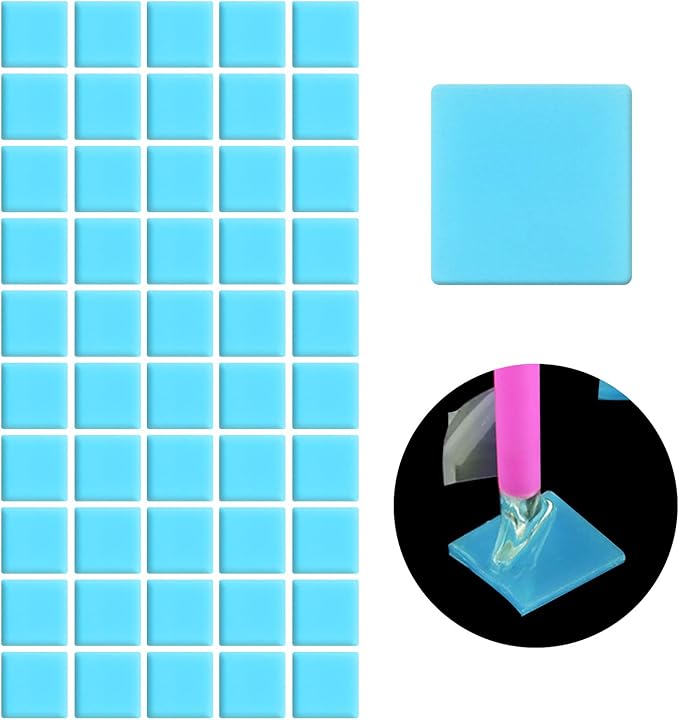 FEBSNOW Painting Glue Clay DIY Diamond Embroidery Wax Tool Set (Blue 60 pcs)