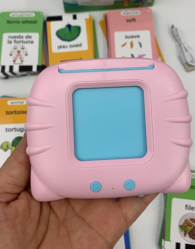 Talking Flash Cards for Toddler 510 Sight Words Early Educational Montessori Toys, Autism Sensory Toys Speech Therapy Toys for Boys Girls Gift Preschool Learning Resource (Pink_255 Cards)