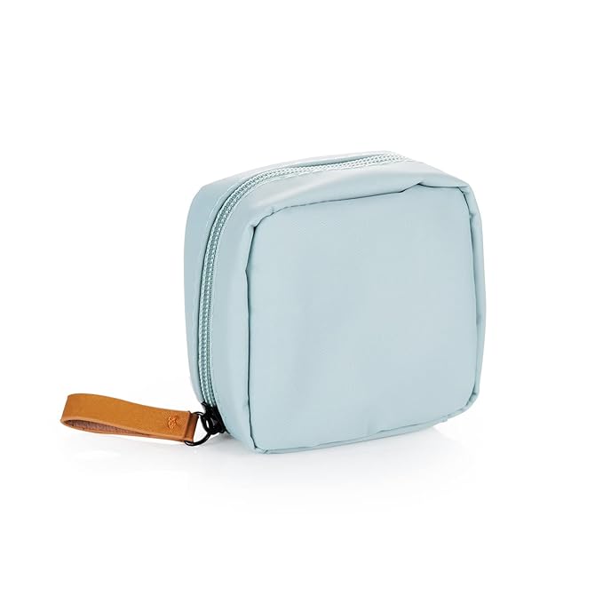 Hekyip Mini Cosmetic Bag, Travel Makeup Pouch, Portable Waterproof Cosmetic Pouch for Ladies Women, Mini (Mini Mint-blue)
