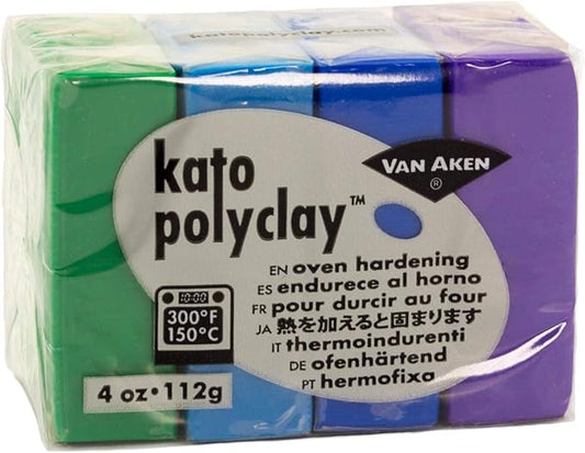 Van Aken International Kato Polyclay 4-Color Set, Multicolor