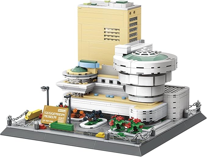 Oichy Building Blocks Set, 902PCS World Famous Architectural Model Kits Guggenheim Museum Toys Building Sets for Adults and Kids