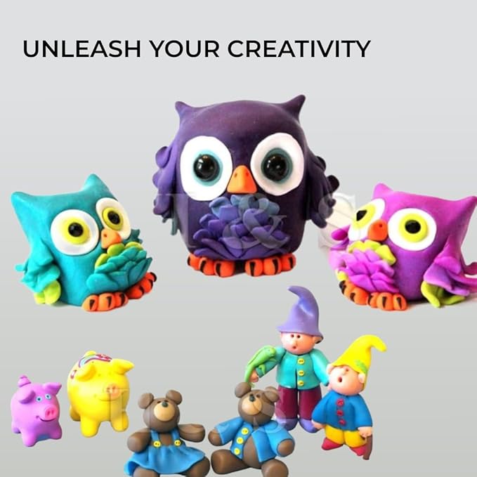 H&S Polymer Clay Modeling Kit – 26 Colors, 5 Sculpting Tools – Oven Bake Molding Set for Kids & Adults