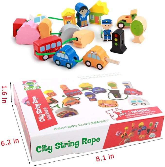 Wooden Educational Toys Wooden Shape Color Sorting Preschool Stacking Blocks Toddler Puzzles Toys Early Childhood Development Toys for Fine Motor Skills Birthday Gifts for Boys and Girls ((16 Pieces))