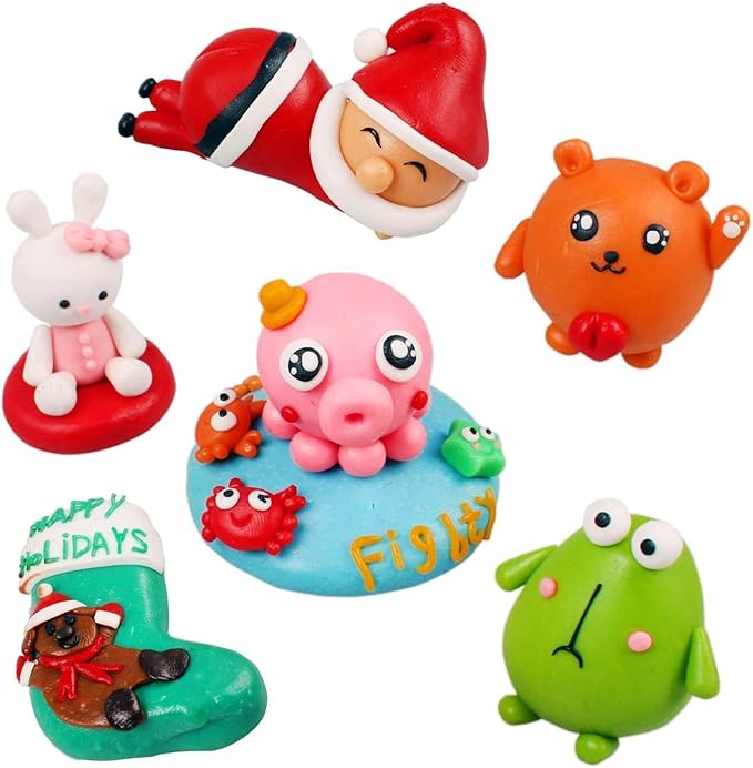 CiaraQ Small Modeling Clay Set, 12 Colors Safe & Non-Toxic Oven Bake Polymer Clay Starter Kit for Kids/Beginners