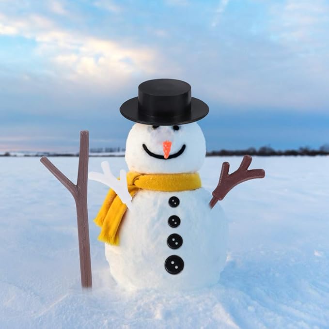 Ciieeo Decked Accessories White 332pcs Snowman Crafts Snowman Craft Kit Build Your Snowman Kit Snowman Craft Supplies DIY Kit with Nativity Accessories