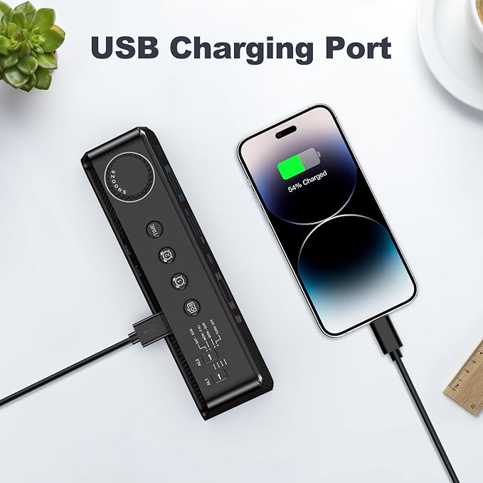 ANJANK Digital FM Radio Alarm Clock for Bedroom, 6.5'' Large Colorful Display for Kids Teens, Weekday/Weekend Dual Alarm, 0-100% Dimmable Brightness, Small Desk Clock with USB Charging Port