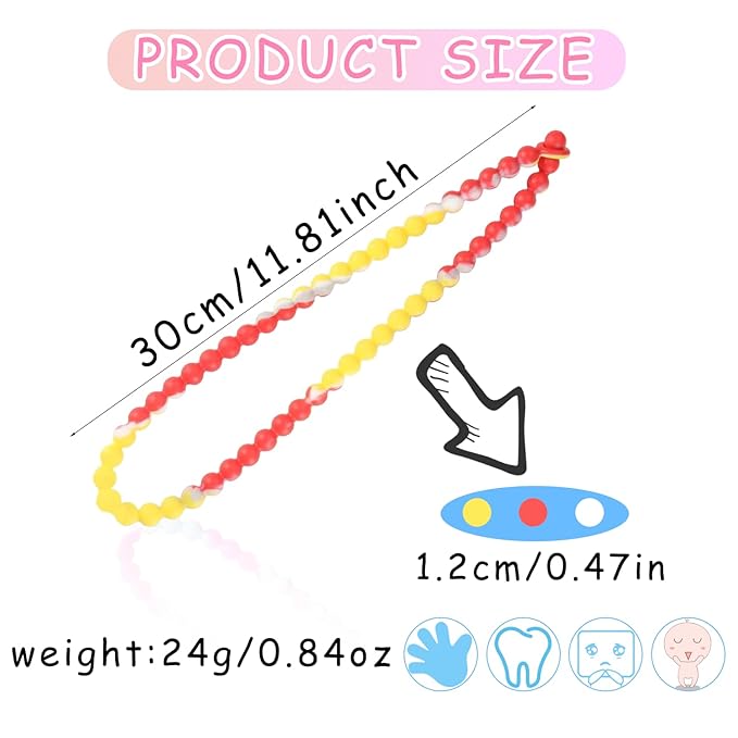 Teething Necklace for Baby,Chewing Necklace for Kids Sensory,Sensory Chew Necklaces for People with Autism, ADHD, and Fidgeting,Chew Necklaces for Sensory Kids,Teething Necklace for Mom