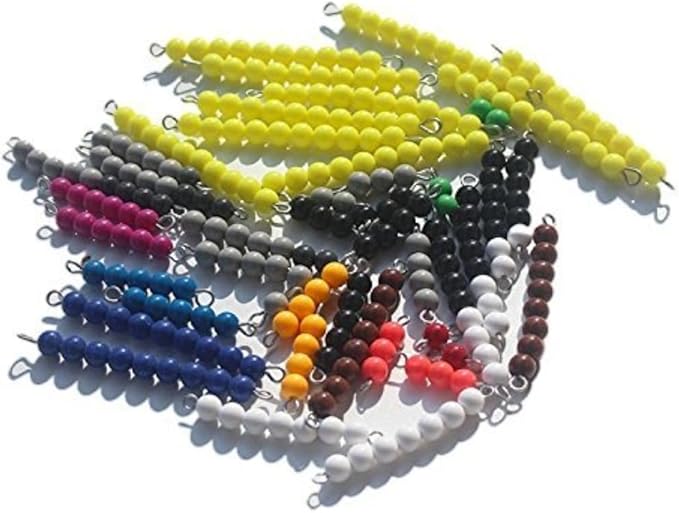 DANNI Montessori Baby Math Educational Toy Subtraction Snake Game Math Teaching Aids Wood Box Colorful Plastic Checker Board Beads