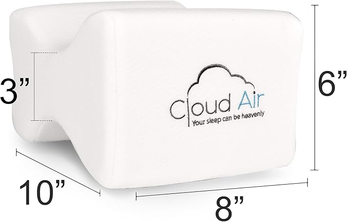 Vaunn Medical Side Sleeper Memory Foam Knee Pillow and Leg Positioner Cushion to Soothe Back, Leg and Hip Discomfort