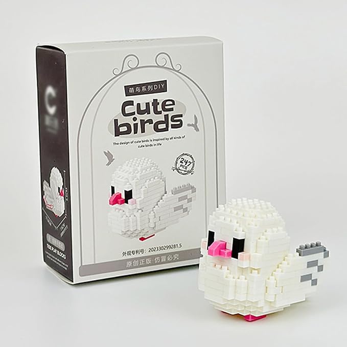 Birds Building Blocks for Adults Mini Building Blocks Birds Building Bricks Toy Micro Block Building Set Gift for Kids and Adults-247 PCS(Pigeon)