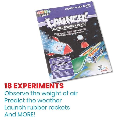 hand2mind Launch! Rocket Kids Science Kits, 18 STEM Experiments and Activities, Make Your Own Rocket, Solar System & Rocket Races | Educational Toys | STEM Authenticated