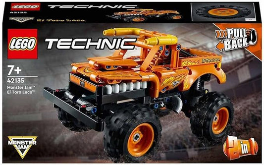 LEGO® Technic Monster Jam™ El Toro Loco™ 42135 Model Building Kit; 2-in-1 Pull-Back Toy