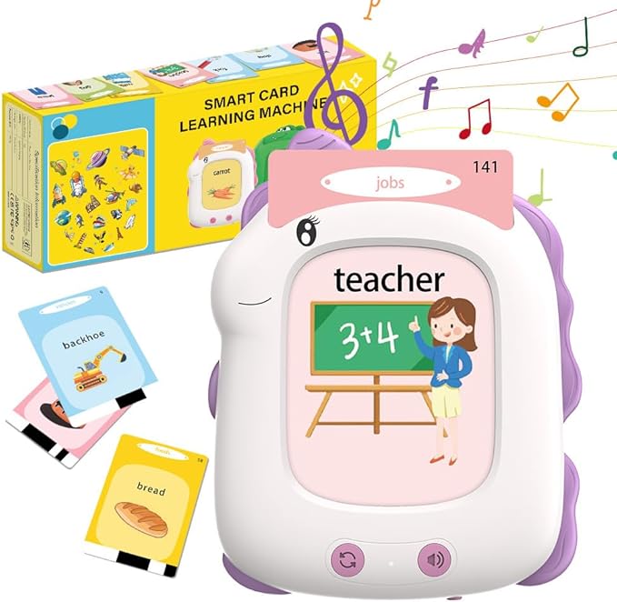 Talking Flash Card, Learning Toys for Ages 2-5, Montessori Learning Educational Sensory Toys, Kids Gift for Boys Girls Birthday Preschool Activity,224 Sight Words (Purple, Small)