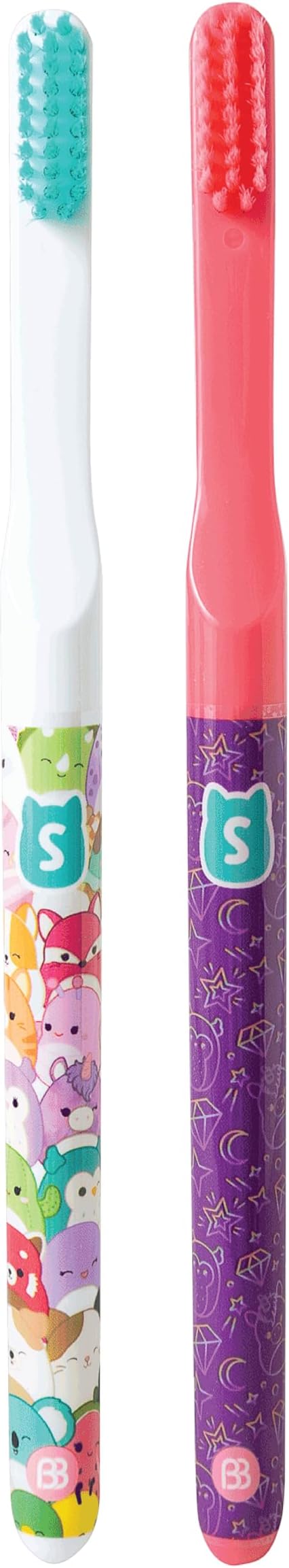 Brush Buddies Squishmallows Assorted Manual Toothbrushes, Soft Toothbrushes, Toothbrushes for Kids and Adults, 2PK