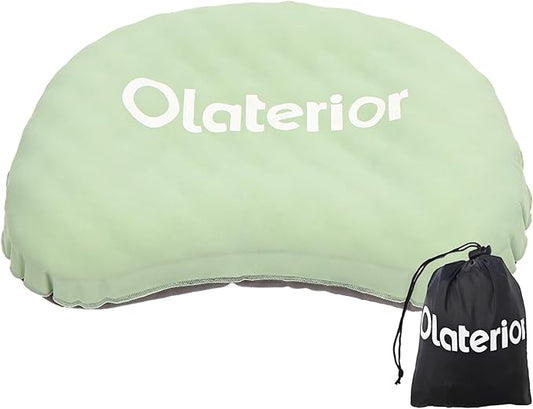 Olaterior Ultralight Inflatable Camping Travel Pillow, Compact Portable Backpacking Pillow, Ergonomic Blow Up Camp Pillows for Beach, Camping, Hiking, Backpacking & Airplane Travel