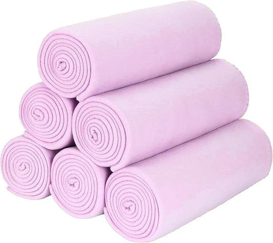 Special SG Glory Fleece Throw Blankets Bulk Fleece Blankets Solid Wholesale Lightweight Warm Soft for Pet Bed Sofa Couch Office Wedding Gifts Travel Seasons Lilac 50x60 Inches Pack of 6